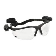 3M - +2.5, Clear Lenses, Anti-Fog, Framed Magnifying Safety Glasses - UV Protection, Adjustable Temples, Gray Plastic Frame, ANSI Z87.1-2010 - Exact Tooling