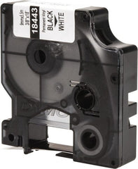 Dymo - 216" Long, White Vinyl Tape - For Rhino 3000, RHINO 4200, 5000, 5200, 6000, 6500 - Exact Tooling