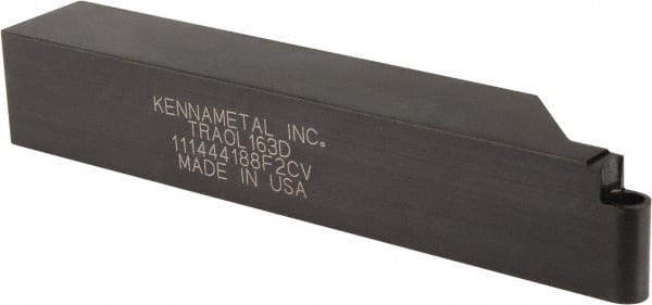 Kennametal - TRAO, Left Hand Cut, 1" Shank Height x 1" Shank Width, Neutral Rake Indexable Turning Toolholder - 6" OAL, RC..35 Insert Compatibility, Series K-Lock - Exact Tooling