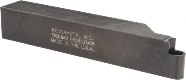 Kennametal - TRAO, Left Hand Cut, 1" Shank Height x 1" Shank Width, Neutral Rake Indexable Turning Toolholder - 6" OAL, RC..46 Insert Compatibility, Series K-Lock - Exact Tooling