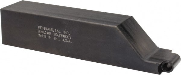 Kennametal - TRAO, Left Hand Cut, 1-1/2" Shank Height x 1-1/2" Shank Width, Neutral Rake Indexable Turning Toolholder - 7" OAL, RC..46 Insert Compatibility, Series K-Lock - Exact Tooling