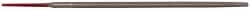 Simonds File - 6" Long, Second Cut, Round American-Pattern File - Double Cut, Tang - Exact Tooling