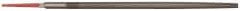 Simonds File - 8" Long, Second Cut, Round American-Pattern File - Double Cut, Tang - Exact Tooling