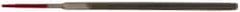 Simonds File - 4" Long, Second Cut, Square American-Pattern File - Double Cut, Tang - Exact Tooling