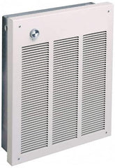 Marley - 208 Volt, 4,000 Watt, 11.1 Amps, 100 CFM, 13,650 Max BTU, Fan Forced Wall Heater - 15-3/4 Wide x 1-3/8 Deep x 19-1/8 High - Exact Tooling