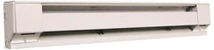 Marley - 48" Long, 277 Volt, 1000 Watt, 3413 BTU, Electric Baseboard Heater - Copper Element, Aluminum Fins, White - Exact Tooling