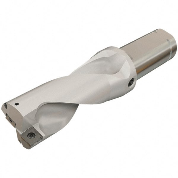 Iscar - 1.13" Max Drill Depth, 2xD, 9/16" Diam, Indexable Insert Drill - 2 Inserts, 3/4" Shank Diam, Straight Shank - Exact Tooling