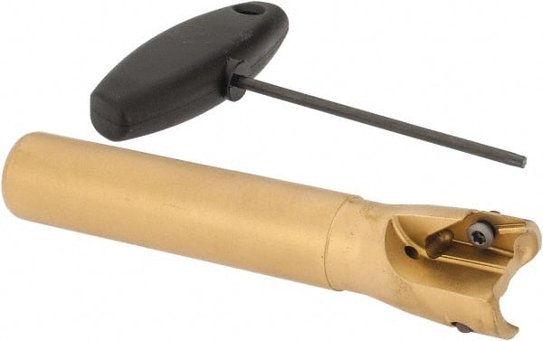 Seco - 10mm Cutting Diam, 5mm Max Depth of Cut, Modular Connection Indexable Copy End Mill - 2 Inserts, VPGX 2206..E.-E10 Insert, R217.97 Toolholder, Through Coolant - Exact Tooling