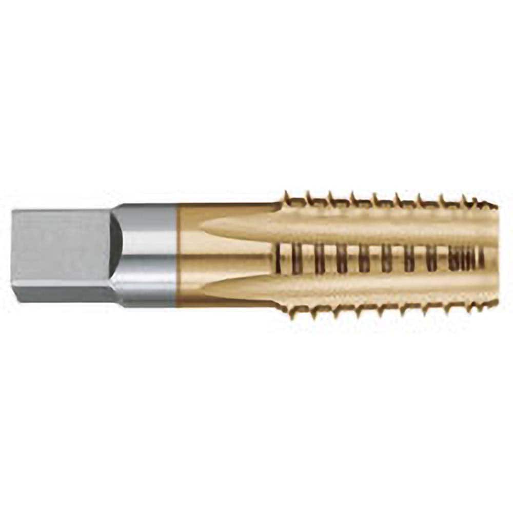 Titan USA - 1/8-27 5-Flute TiN Finish High Speed Steel Standard Flute Tap - Exact Tooling