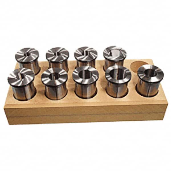 Iscar - 6 Piece, 3/16" to 5/8" Capacity, SC Collet Set - Series SC.750 - Exact Tooling