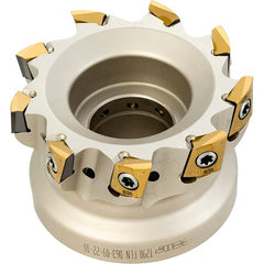 Iscar - 7 Inserts, 3" Cut Diam, 1" Arbor Diam, 0.551" Max Depth of Cut, Indexable Square-Shoulder Face Mill - 0/90° Lead Angle, 2" High, T290 LN.T 1506 Insert Compatibility, Through Coolant, Series SumoMill - Exact Tooling