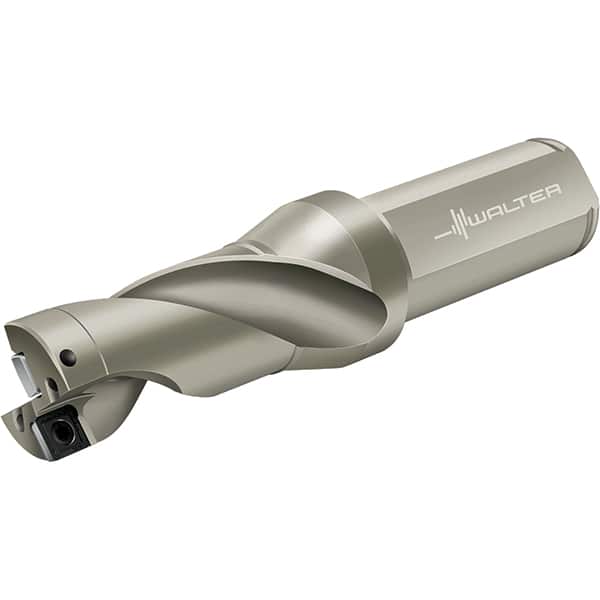 Walter - 59mm Max Drill Depth, 2xD, 29.5mm Diam, Indexable Insert Drill - 2 Inserts, 32mm Shank Diam, Flange Shank - Exact Tooling