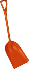 Remco - 17-1/8" High Square Plastic Shovel - 27" Long D-Grip Handle - Exact Tooling
