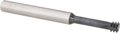 Scientific Cutting Tools - 5/16-18 UNC, 0.234" Cutting Diam, 3 Flute, Solid Carbide Helical Flute Thread Mill - Internal Thread, 0.85" LOC, 2-1/2" OAL, 1/4" Shank Diam - Exact Tooling
