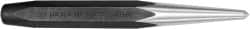 Paramount - 1/4" Center Punch - 6-1/4" OAL, Chrome Vanadium Steel - Exact Tooling