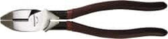 Paramount - 8-1/2" OAL, 1-7/16" Jaw Length x 1-3/16" Jaw Width, Linesman's Pliers - Standard Jaw, New England Style Head, Plastic Dipped Handles - Exact Tooling