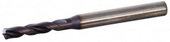 Kennametal - 7/32", 140° Point, Spiral Flute, Solid Carbide Taper Length Drill Bit - TiAlN Finish, 2.205" Flute Length, 3.7008" OAL, Series B978A - Exact Tooling