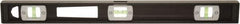 Johnson Level & Tool - Magnetic 24" Long 3 Vial I-Beam Level - Aluminum, Black, 2 Plumb & 1 Level Vials - Exact Tooling