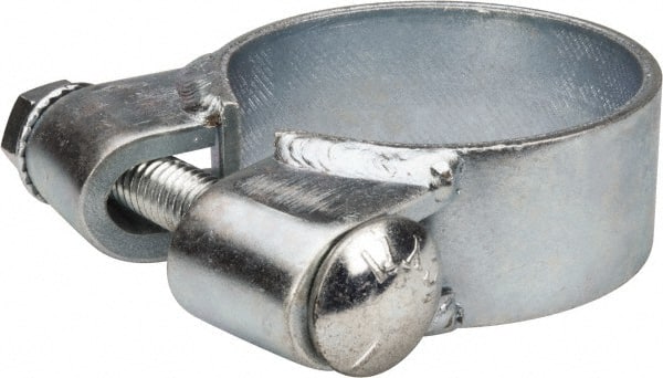 Made in USA - 2.42" ID, Steel Zinc Plated BCE Band Style Clamp - 0.12" Thick, 2-1/4" Hose - Exact Tooling