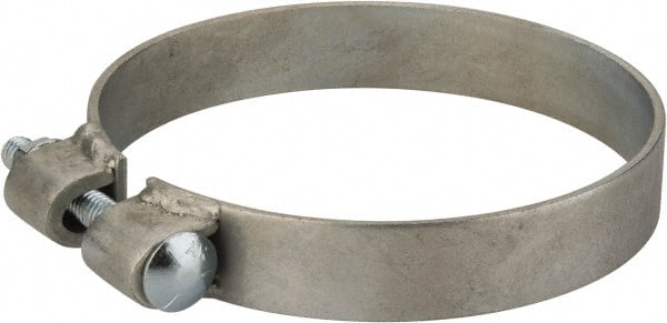 Made in USA - 3.67" ID, Steel Zinc Plated BCE Band Style Clamp - 0.12" Thick, 3-1/2" Hose - Exact Tooling
