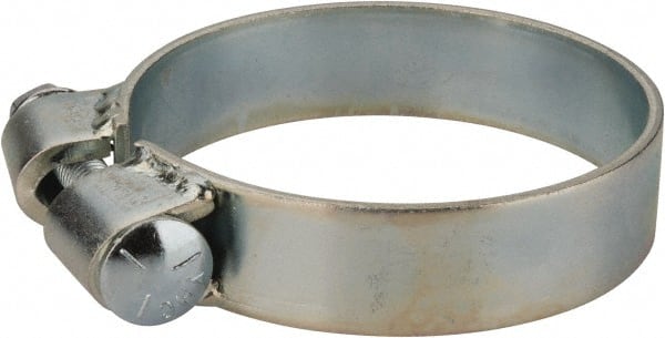 Made in USA - 3.92" ID, Steel Zinc Plated BCE Band Style Clamp - 0.12" Thick, 3-7/8" Hose - Exact Tooling