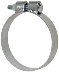 Made in USA - 4.67" ID, Steel Zinc Plated BCE Band Style Clamp - 0.12" Thick, 4-1/2" Hose - Exact Tooling