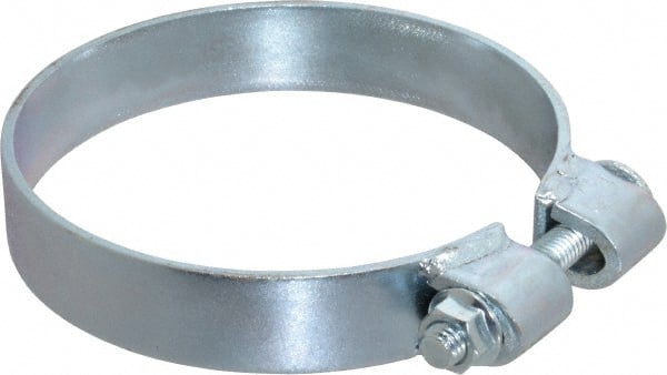 Made in USA - 5.17" ID, Steel Zinc Plated BCE Band Style Clamp - 0.12" Thick, 5" Hose - Exact Tooling