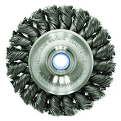 ‎3″ Diameter-3/8″-1/2″ Arbor Hole - Knot Twist Steel Wire Straight Wheel - Exact Tooling