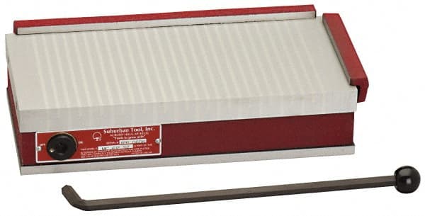 Suburban Tool - Fine Pole Rectangular Permanent Magnetic Block Chuck - 12" Long x 8" Wide x 2-5/8" High, Ceramic - Exact Tooling