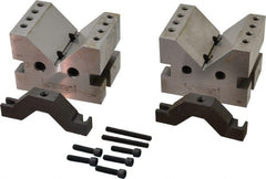 Suburban Tool - 2-7/8" Max Capacity, 90° Angle, Hardened Steel V-Block - 4" Long x 3" Wide x 3" High, Sold as Matched Pair - Exact Tooling