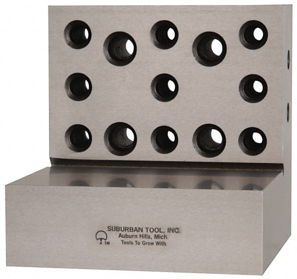 Suburban Tool - 4" Wide x 4" Deep x 4" High Steel Precision-Ground Angle Plate - Exact Tooling