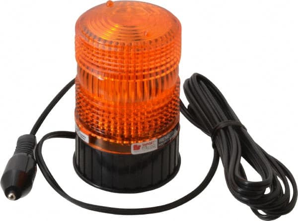 Federal Signal Emergency - 2.2 Joules, 65 to 75 FPM, Magnetic Mount Emergency Strobe Light Assembly - Powered by 12 to 48 Volts, Amber - Exact Tooling