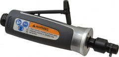 Ingersoll-Rand - 1/4" Collet, Straight Handle, Straight Air Die Grinder - 30,000 RPM, Rear Exhaust, 30 CFM, 0.3 hp, 620 kPa, 1/4 NPT - Exact Tooling