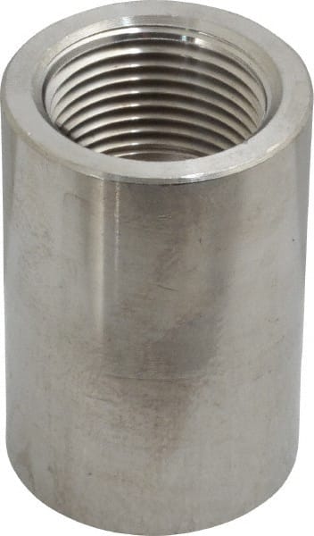 Merit Brass - 3/4" Grade 304/304L Stainless Steel Pipe Coupling - FNPT x FNPT End Connections, 3,000 psi - Exact Tooling