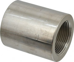 Merit Brass - 1-1/4" Grade 304/304L Stainless Steel Pipe Coupling - FNPT x FNPT End Connections, 3,000 psi - Exact Tooling