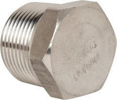 Value Collection - 1" Grade 304/304L Stainless Steel Pipe Hex Head Plug - MNPT End Connections, 3,000 psi - Exact Tooling