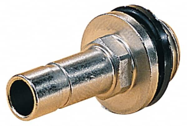 Norgren - 1/8 BSPP Nickel Plated Brass Push-to-Connect Tube Male Stem Connector - 260 Max psi, Stem to Male Connection, Nitrile O-Ring, 0 to 175°F Working Temp - Exact Tooling