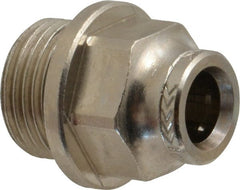 Norgren - 8mm Outside Diam, 3/8 BSPP, Nickel Plated Brass Push-to-Connect Tube Male Connector - 260 Max psi, Tube to Male BSPP Connection, Nitrile O-Ring - Exact Tooling