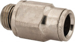 Norgren - 10mm Outside Diam, 1/4 BSPP, Nickel Plated Brass Push-to-Connect Tube Male Connector - 260 Max psi, Tube to Male BSPP Connection, Nitrile O-Ring - Exact Tooling