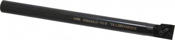 Kennametal - 23.62mm Min Bore Diam, 10" OAL, 3/4" Shank Diam, A-CTFP Indexable Boring Bar - TP.. Insert, Clamp Holding Method - Exact Tooling