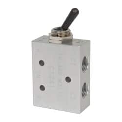 ARO/Ingersoll-Rand - 1/8" NPT Manual Mechanical Valve - 4-Way, 2 Position, Toggle/Manual & 0.2 CV Rate - Exact Tooling
