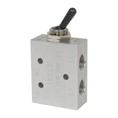 ARO/Ingersoll-Rand - 1/8" NPT Manual Mechanical Valve - 4-Way, 2 Position, Toggle/Manual & 0.2 CV Rate - Exact Tooling