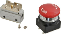 ARO/Ingersoll-Rand - 1/8" NPT Manual Mechanical Valve - 3-Way, 2 Position, Palm Button/Detent & 0.2 CV Rate - Exact Tooling