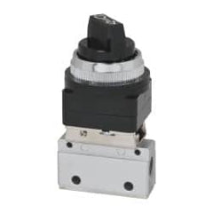 ARO/Ingersoll-Rand - 1/8" NPT Manual Mechanical Valve - 3-Way, 2 Position, Selector, One Valve/Manual & 0.2 CV Rate - Exact Tooling