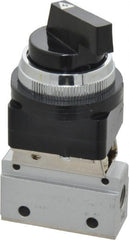 ARO/Ingersoll-Rand - 1/8" NPT Manual Mechanical Valve - 3-Way, 2 Position, Long Selector/Manual & 0.2 CV Rate - Exact Tooling
