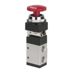 ARO/Ingersoll-Rand - 1/4" NPT Manual Mechanical Valve - 3-Way, 2 Position, Palm Button/Detent & 0.7 CV Rate - Exact Tooling
