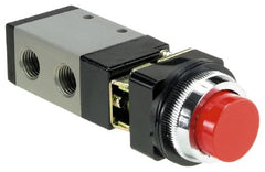 ARO/Ingersoll-Rand - 1/4" NPT Manual Mechanical Valve - 4-Way, 2 Position, Push-Button w/o Guard/Spring & 0.7 CV Rate - Exact Tooling