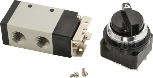 ARO/Ingersoll-Rand - 1/4" NPT Manual Mechanical Valve - 3-Way, 2 Position, Palm-Button Spring w/o Guard/Spring & 0.7 CV Rate - Exact Tooling