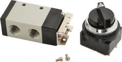 ARO/Ingersoll-Rand - 1/4" NPT Manual Mechanical Valve - 3-Way, 2 Position, Palm-Button Spring w/o Guard/Spring & 0.7 CV Rate - Exact Tooling