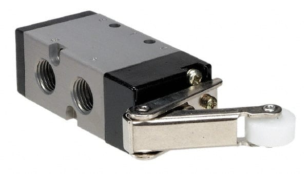 ARO/Ingersoll-Rand - 1/4" NPT Manual Mechanical Valve - 4-Way, 2 Position, Roller Lever/Spring & 0.7 CV Rate - Exact Tooling